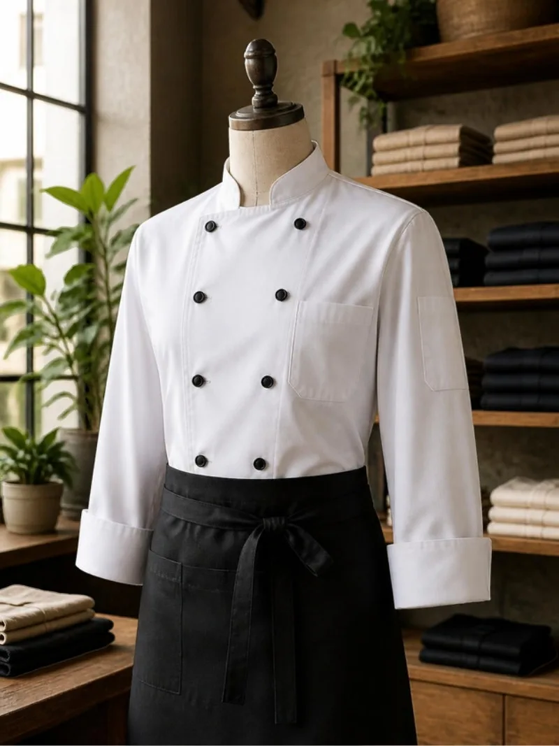 Filipina de chef y delantal